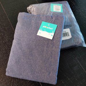 COPY - 2 Pack Chambray Blackout Curtain Panel - Pillowfort